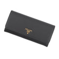 Prada Wallet Saffiano Leather Black with Card Case