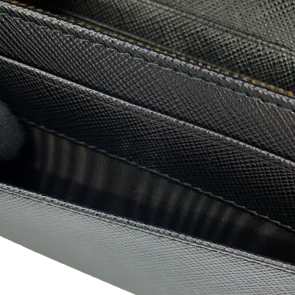 Prada Wallet Saffiano Leather Black with Card Case — view 8