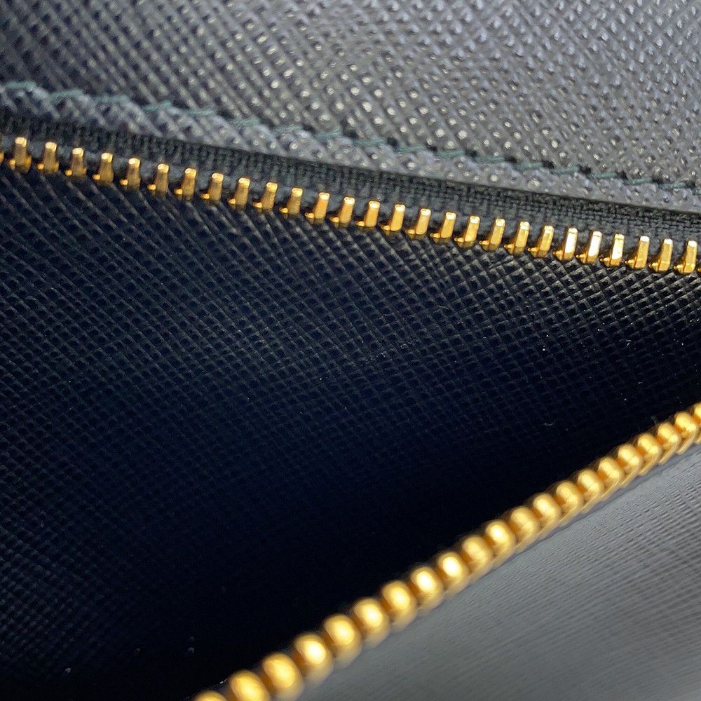 Prada Wallet Saffiano Leather Black with Card Case — view 7