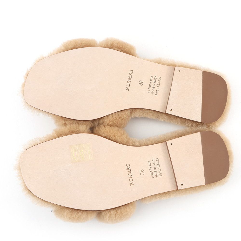 Hermes Sandals Oran Sheepskin 36 Shoes — view 4