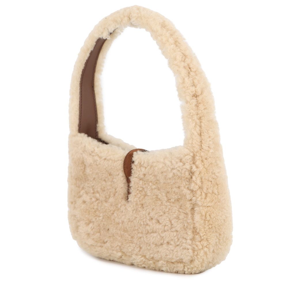 Saint Laurent Paris Handbag le 5 a 7 Mini Hobo Shearling Leather — view 2