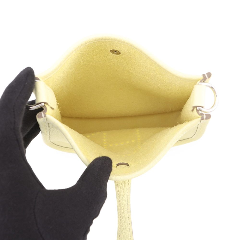 Hermes Shoulder Bag Evelyne TPM Amazon 111 cm Limoncello Silver Taurillon — view 5