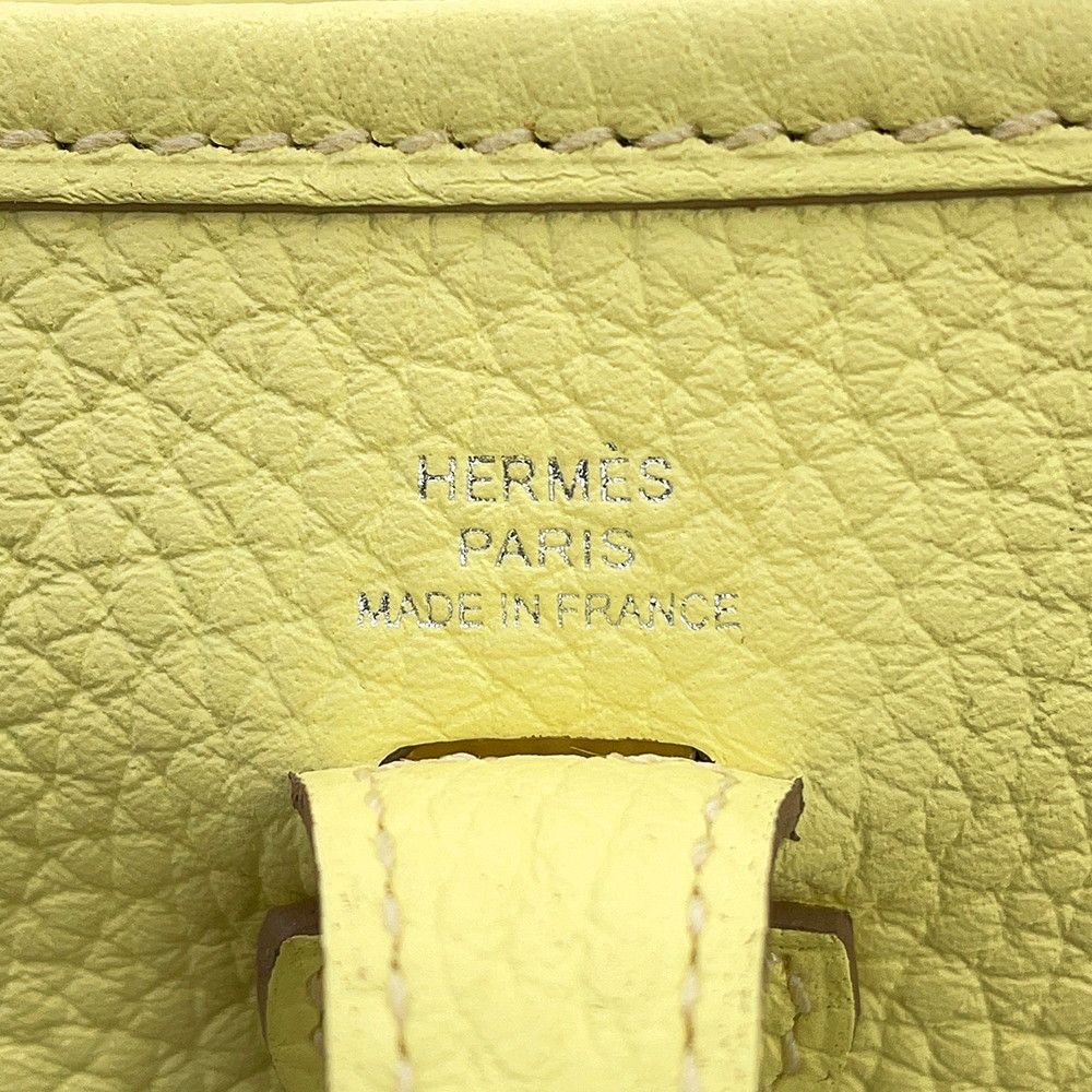 Hermes Shoulder Bag Evelyne TPM Amazon 111 cm Limoncello Silver Taurillon — view 9