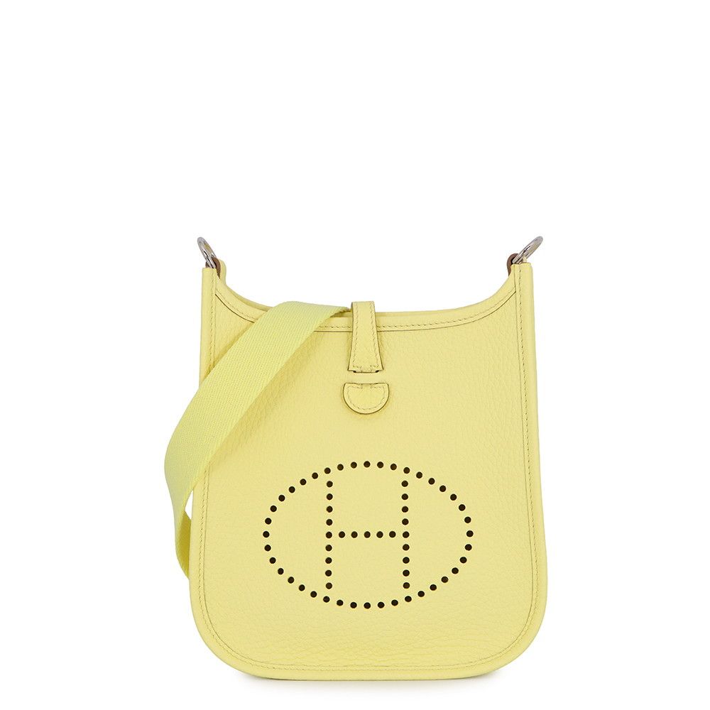 Hermes Shoulder Bag Evelyne TPM Amazon 111 cm Limoncello Silver Taurillon