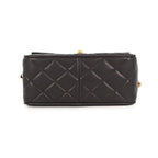 Chanel Shoulder Bag Quilted CC Logo Fringe Tassel Lambskin Black — view 3