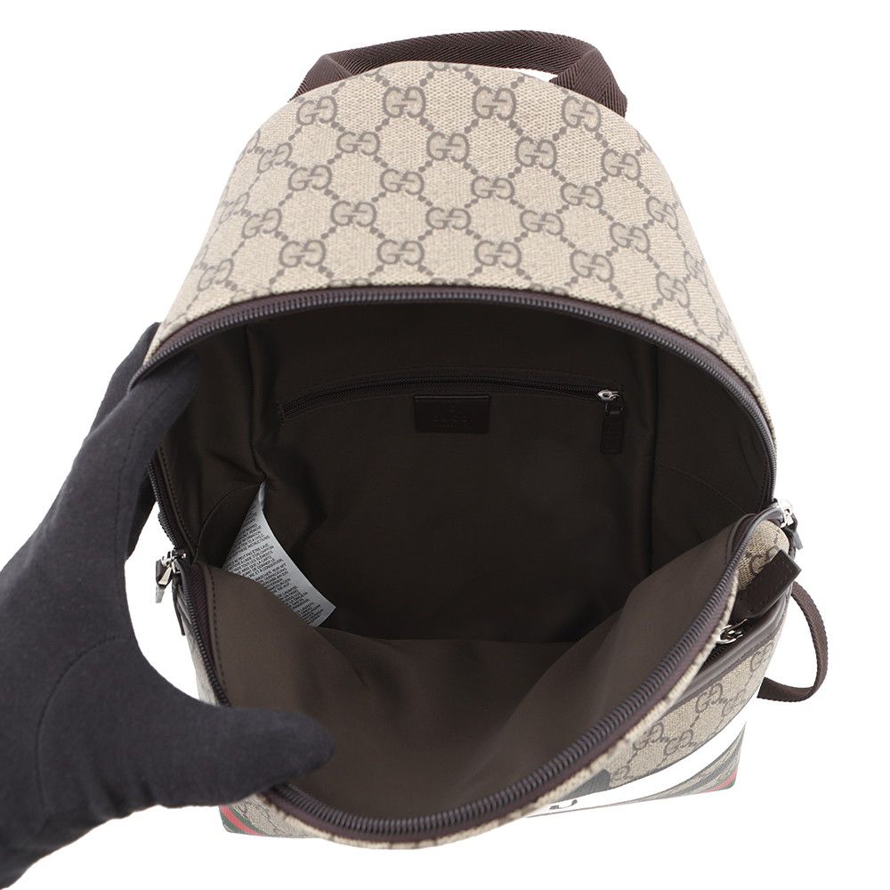 Gucci Backpack Children's Dog GG Supreme Leather Kids Yuan Roberts — view 5