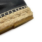 Chanel Espadrilles CC Logo Flat Shoes Patent Leather 37 Slip on Black — view 6