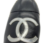 Chanel Espadrilles CC Logo Flat Shoes Patent Leather 37 Slip on Black — view 5