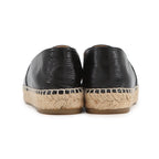 Chanel Espadrilles CC Logo Flat Shoes Patent Leather 37 Slip on Black — view 3