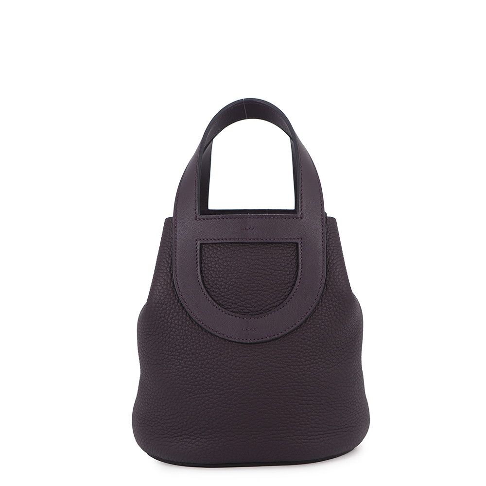 Hermes Tote in the Loop 18 Cassis Gold Taurillon Clemence Swift
