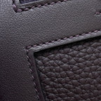 Hermes Tote in the Loop 18 Cassis Gold Taurillon Clemence Swift — view 8