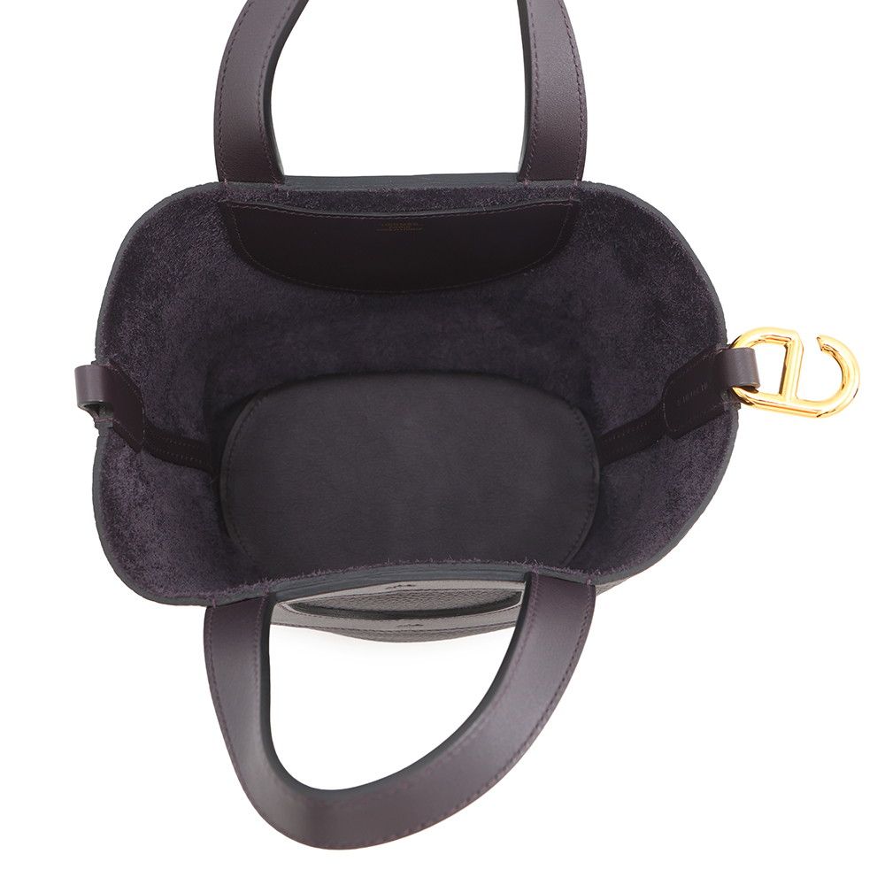 Hermes Tote in the Loop 18 Cassis Gold Taurillon Clemence Swift — view 5