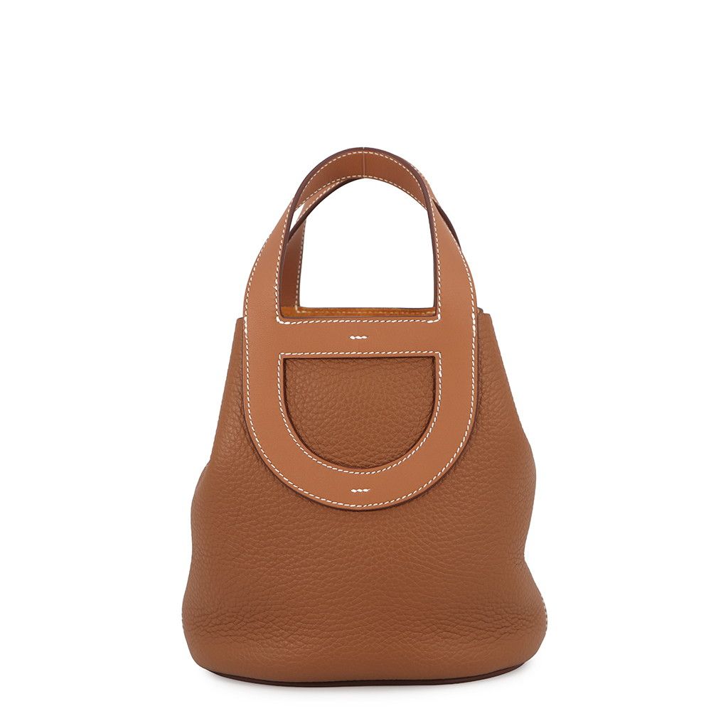 Hermes Tote in the Loop 18 Gold Taurillon Clemence Swift