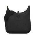 Hermes Shoulder Bag Evelyne 3 PM Black Gold Taurillon Clemence