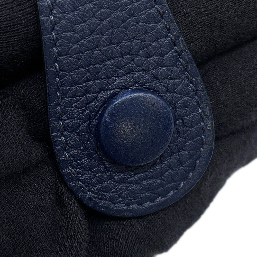 Hermes Shoulder Bag Evelyne 3 PM Blue Nuit Silver Taurillon Clemence — view 6
