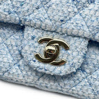 Chanel Chain Shoulder Bag CC Logo Sequin Tweed Mini Flap — view 6