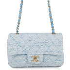 Chanel Chain Shoulder Bag CC Logo Sequin Tweed Mini Flap