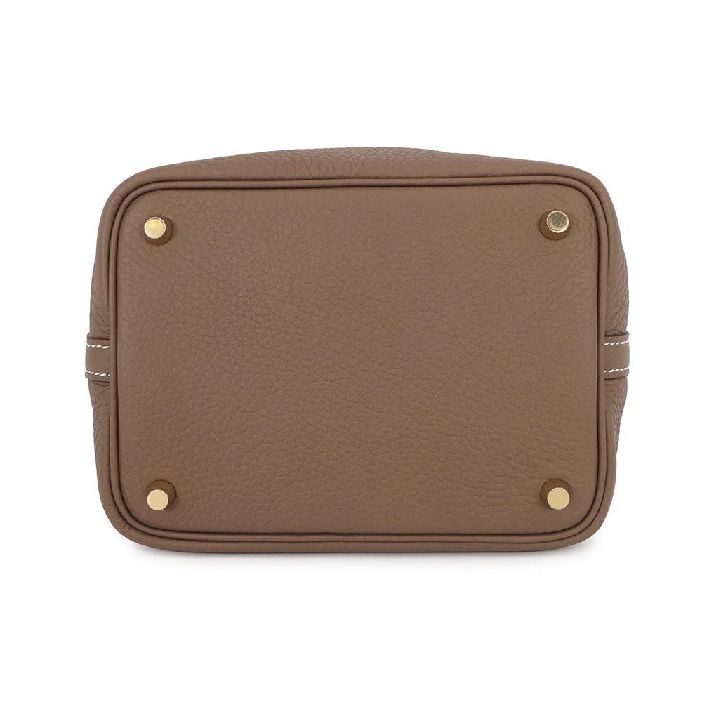 Hermes Handbag Picotin Lock PM Etoupe Gold Taurillon Clemence — view 3