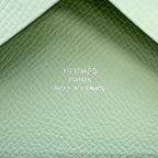 Hermes Coin Case Calvi Duo Vert Silver Epsom — view 9