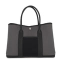 Hermes Tote Garden Party PM Ardoise Black Silver Negonda Toile Military