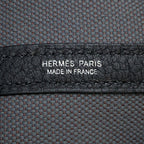 Hermes Tote Garden Party PM Ardoise Black Silver Negonda Toile Military — view 6