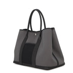 Hermes Tote Garden Party PM Ardoise Black Silver Negonda Toile Military — view 2