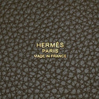 Hermes Handbag Picotin Lock PM Vert Roden Gold Taurillon Clemence — view 6