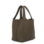 Hermes Handbag Picotin Lock PM Vert Roden Gold Taurillon Clemence — view 2