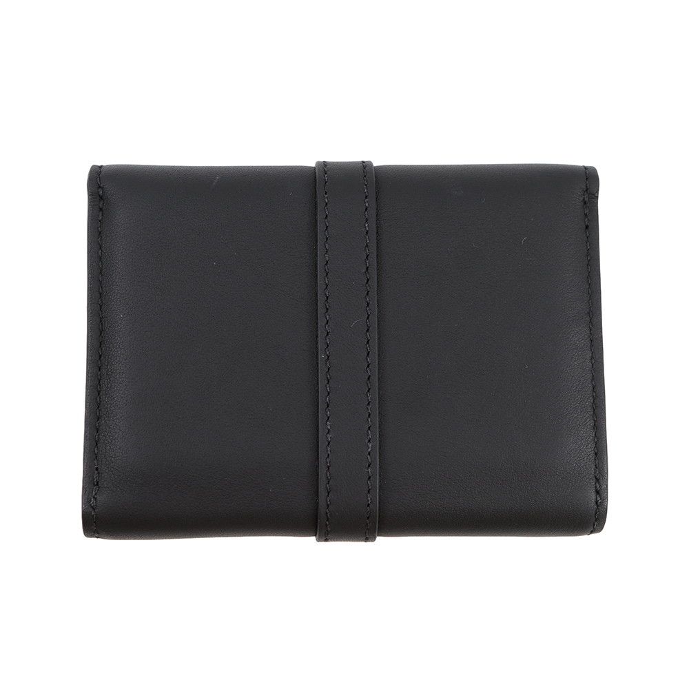 Hermes Coin Case Glenan Compact Wallet Black Silver Swift — view 3
