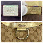Gucci Abbey Beige Gold GG Canvas Tote Shoulder — view 3