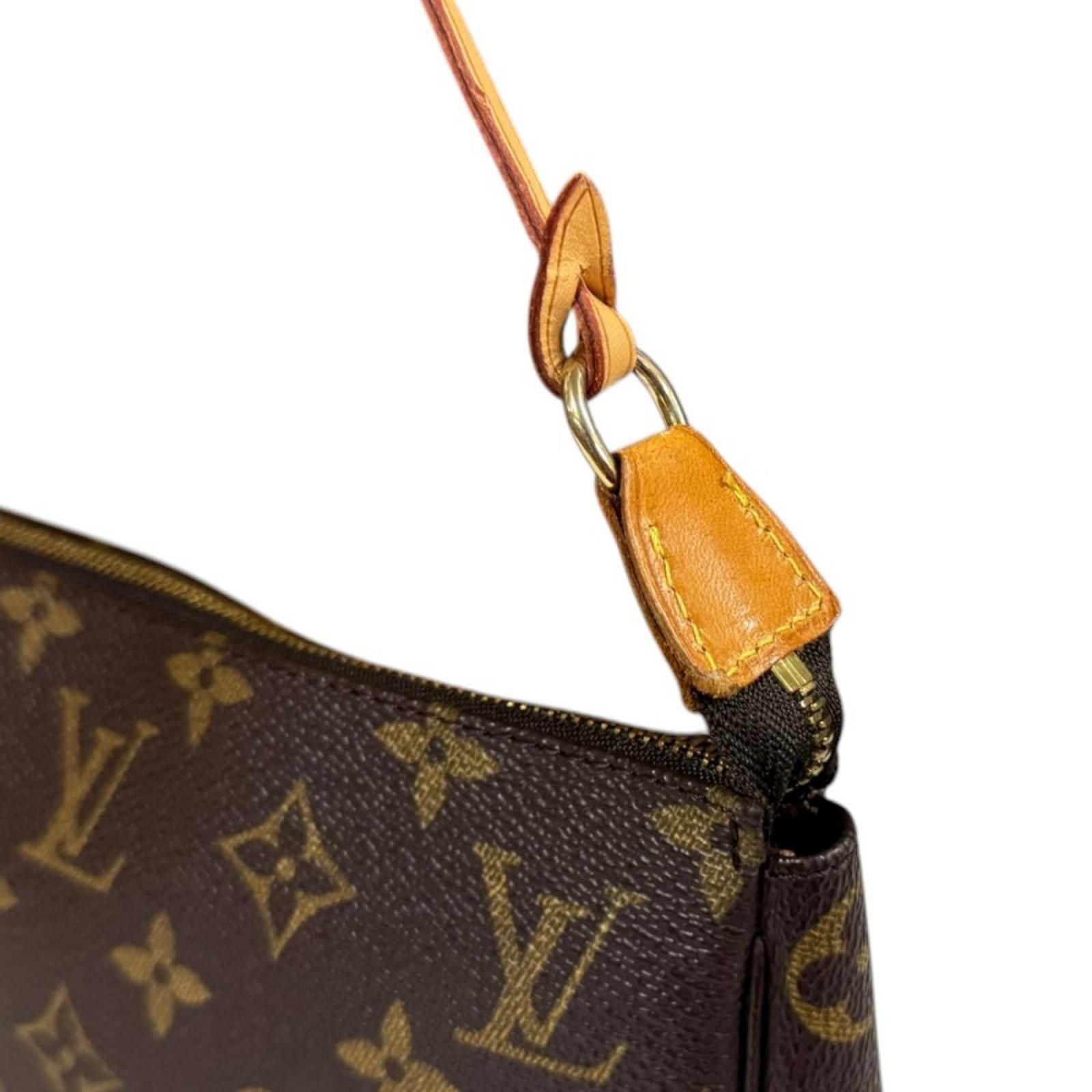 Louis Vuitton Pochette Monogram Handbag Canvas Brown — view 8