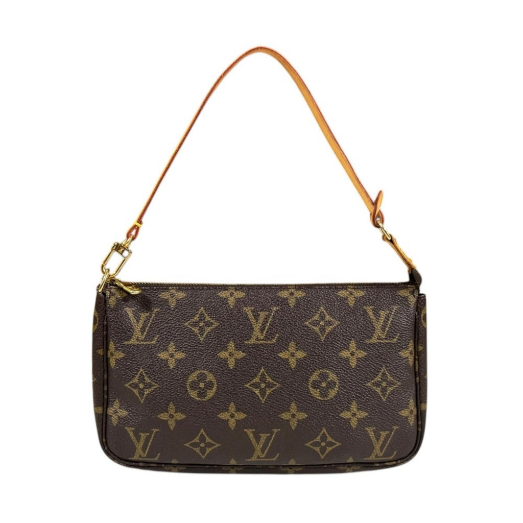 Louis Vuitton Pochette Monogram Handbag Canvas Brown