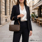 Louis Vuitton Pochette Monogram Handbag Canvas Brown — view 2