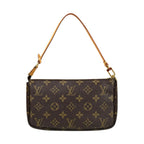 Louis Vuitton Pochette Monogram Handbag Canvas Brown — view 3