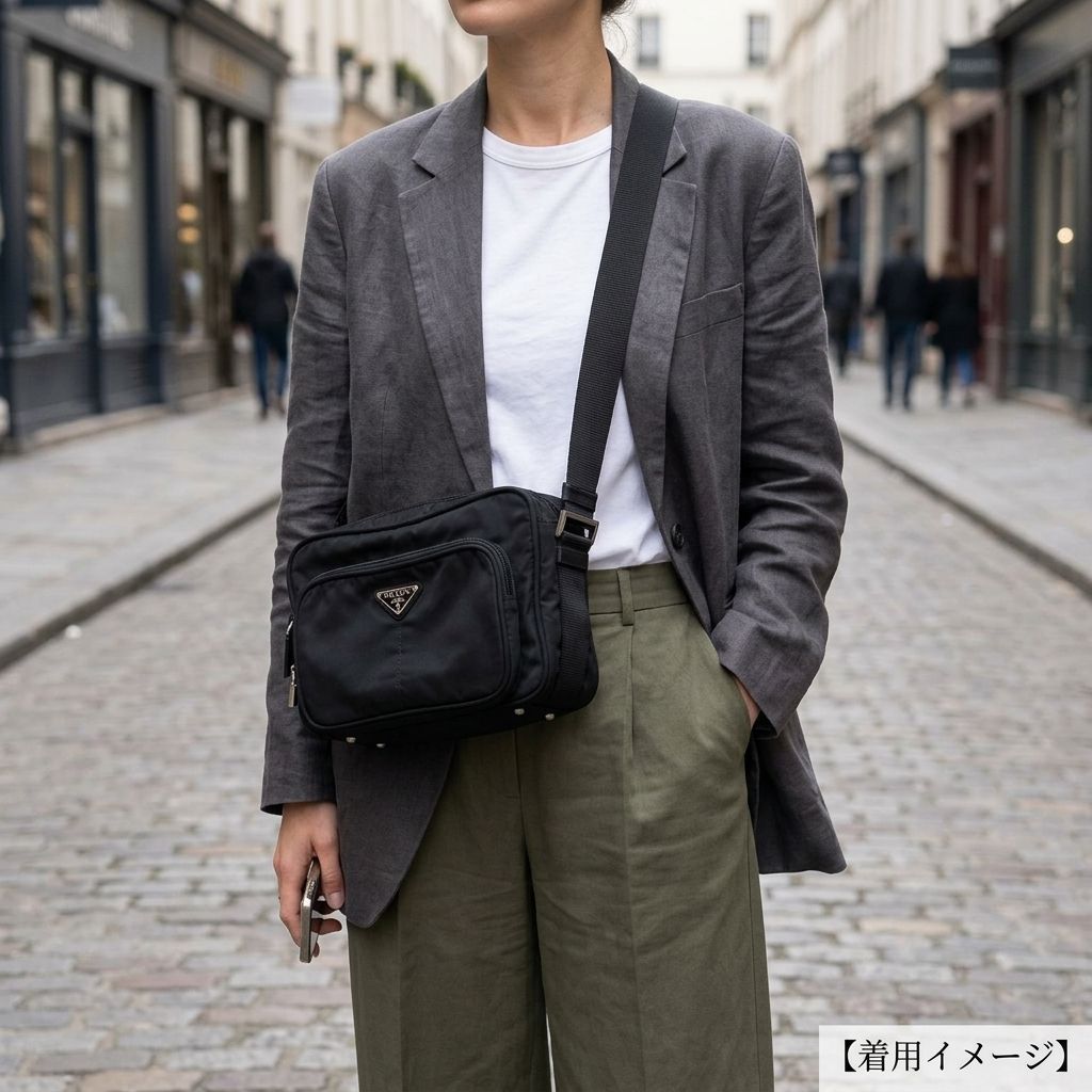 Prada Shoulder Bag Nylon Black — view 2