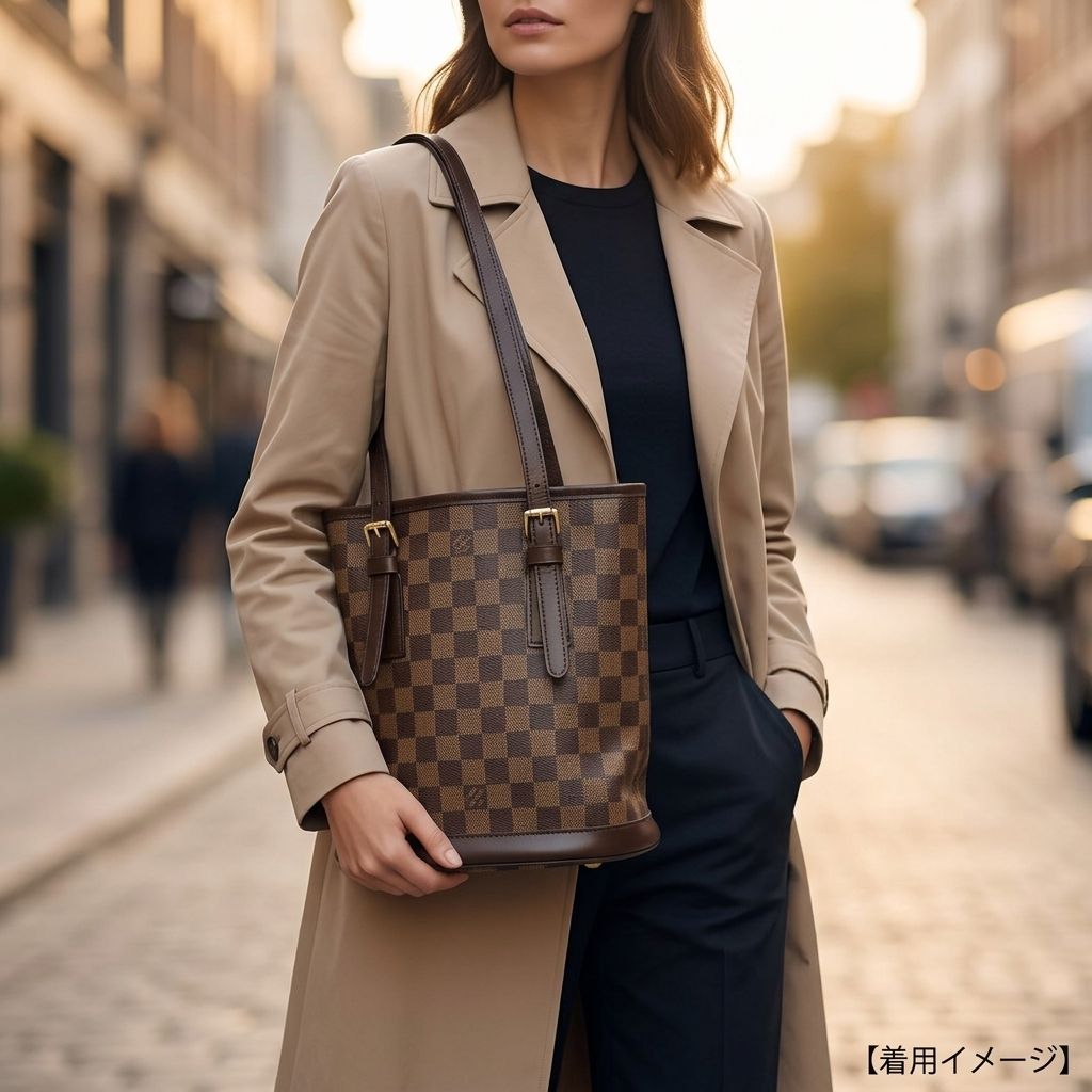 Louis Vuitton Marais Damier Shoulder Bag Canvas Brown — view 2