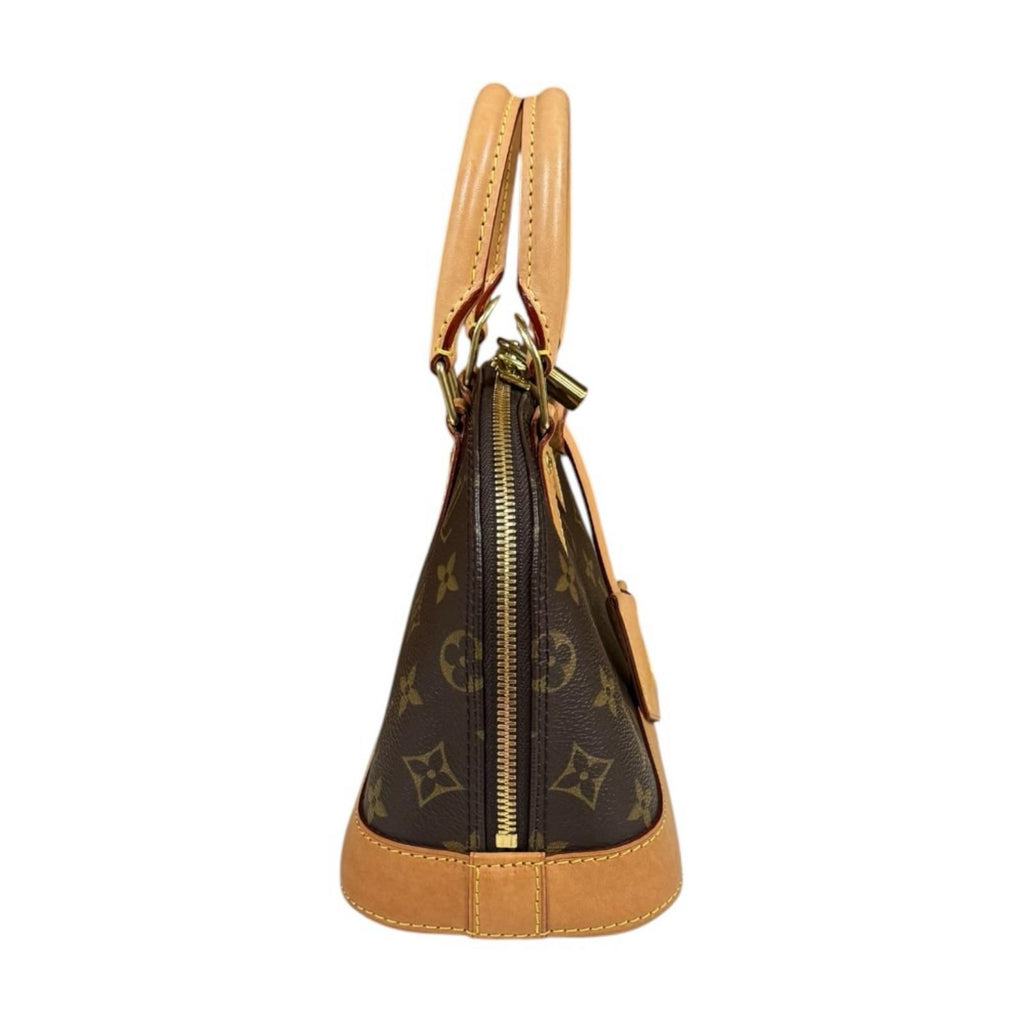 Louis Vuitton Alma BB Monogram Shoulder Bag Canvas Brown — view 4
