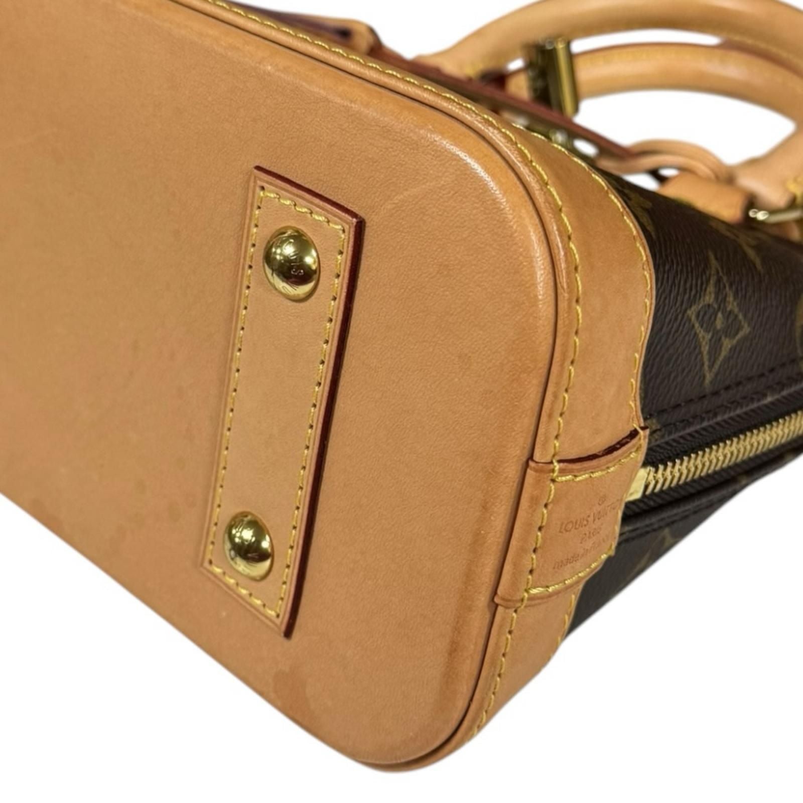 Louis Vuitton Alma BB Monogram Shoulder Bag Canvas Brown — view 7