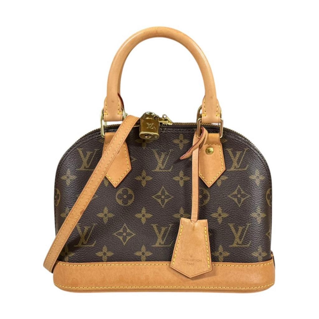 Louis Vuitton Alma BB Monogram Shoulder Bag Canvas Brown