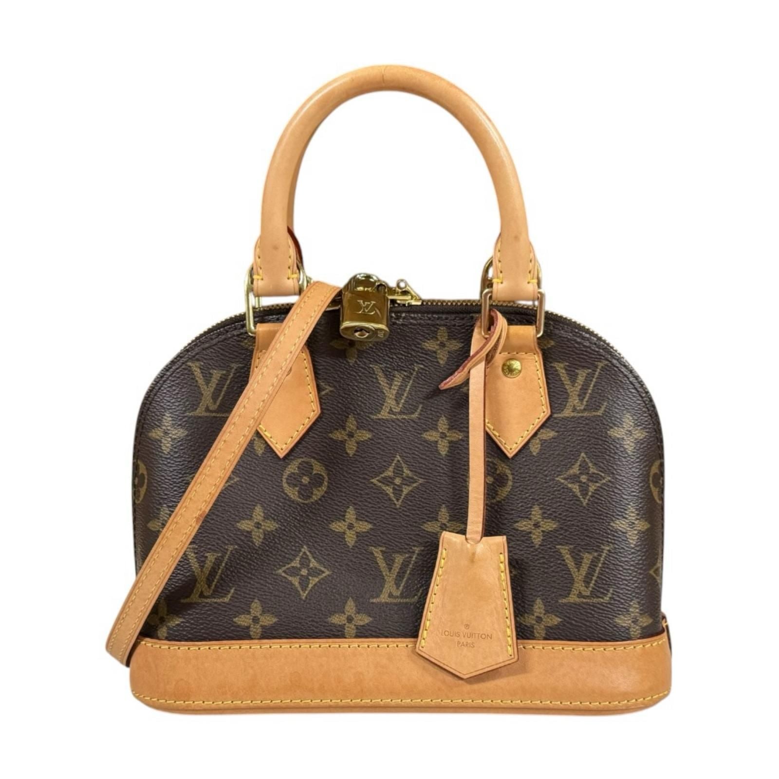 Louis Vuitton Alma BB Monogram Shoulder Bag Canvas Brown