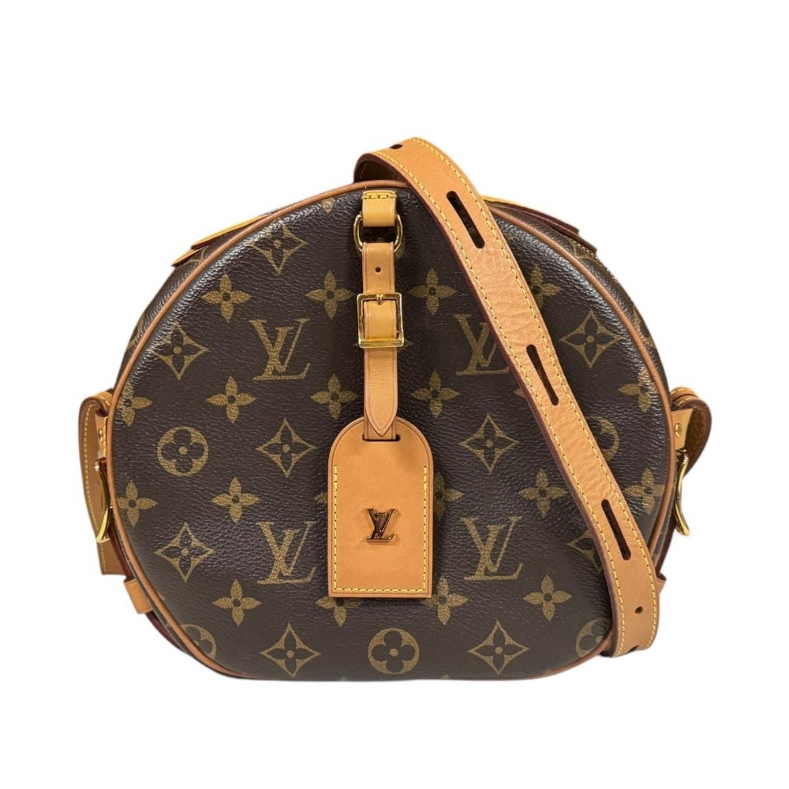 Louis Vuitton Boite Chapeau Speule MM LV Monogram Shoulder Bag Canvas Brown