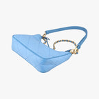 Prada Re Edition Re-Nylon Periwimble Blue Nylon Saffiano Leather Shoulder — view 6