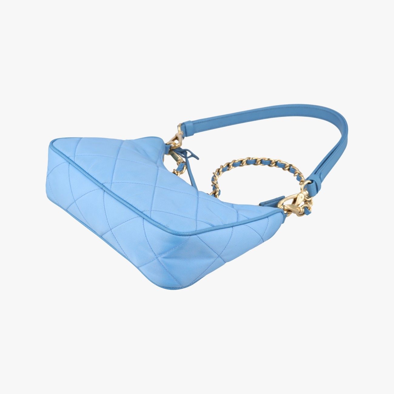 Prada Re Edition Re-Nylon Periwimble Blue Nylon Saffiano Leather Shoulder — view 6