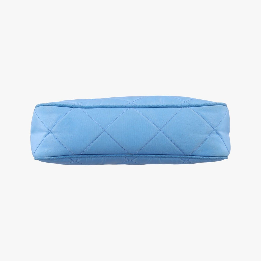 Prada Re Edition Re-Nylon Periwimble Blue Nylon Saffiano Leather Shoulder — view 3