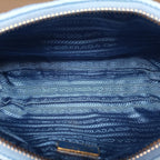 Prada Re Edition Re-Nylon Periwimble Blue Nylon Saffiano Leather Shoulder — view 9