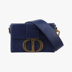 Dior 30 Montaigne Navy Leather Shoulder