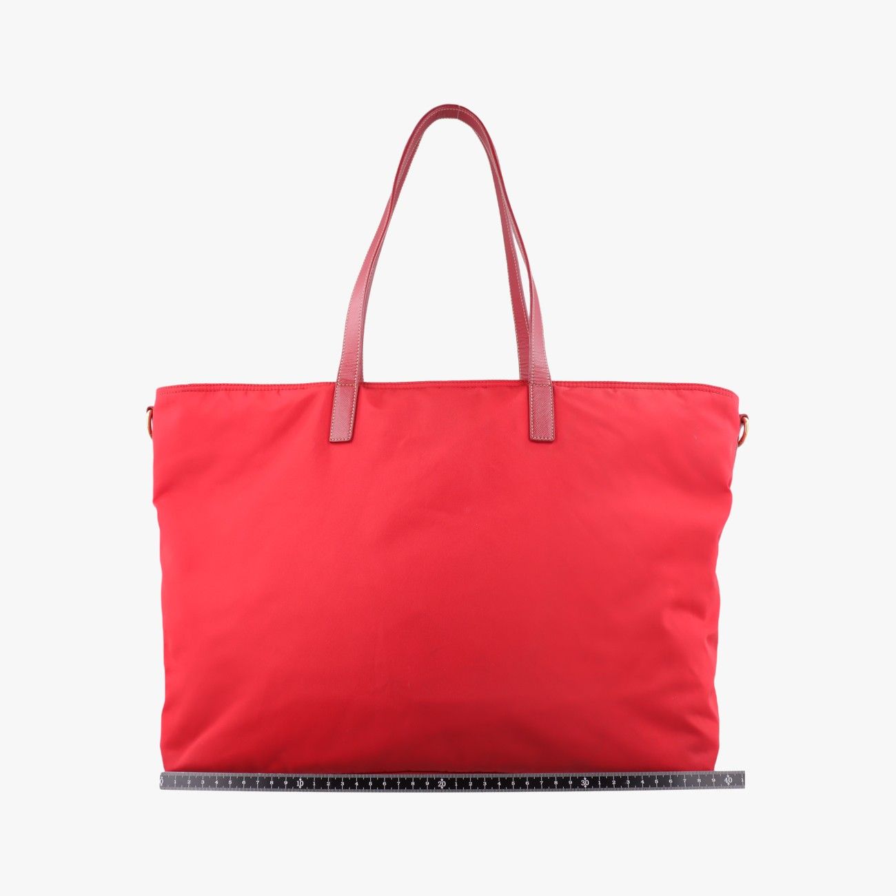 Prada Triangle Logo Red Nylon 58 C Shoulder — view 2