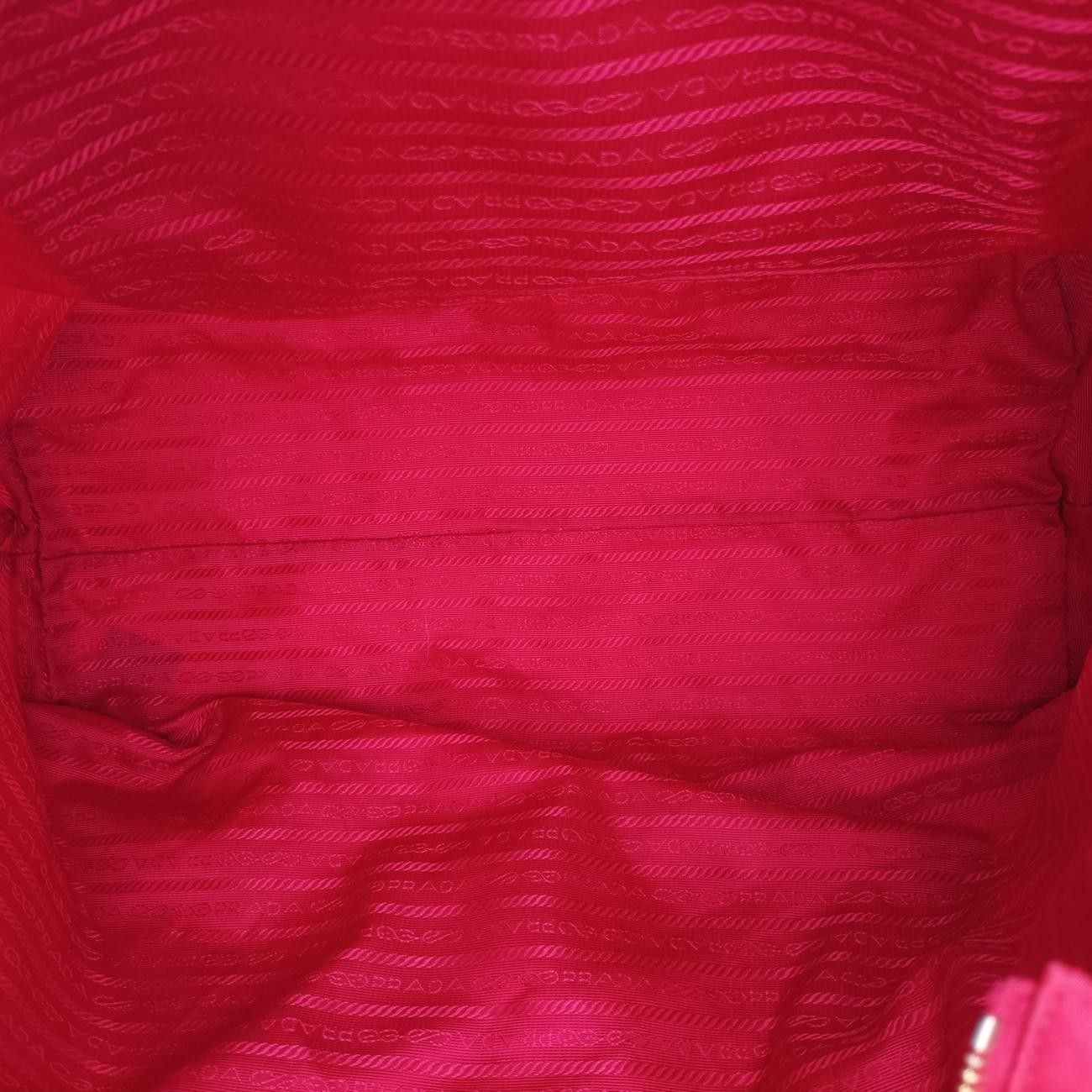 Prada Triangle Logo Red Nylon 58 C Shoulder — view 9