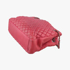 Chanel Quilted CC Logo Mademoiselle Red Leather Shoulder — view 6