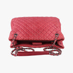 Chanel Quilted CC Logo Mademoiselle Red Leather Shoulder — view 8
